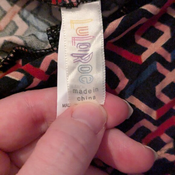 LuLaRoe TC Multicolored Geometric Print Leggings - Picture 2 of 4